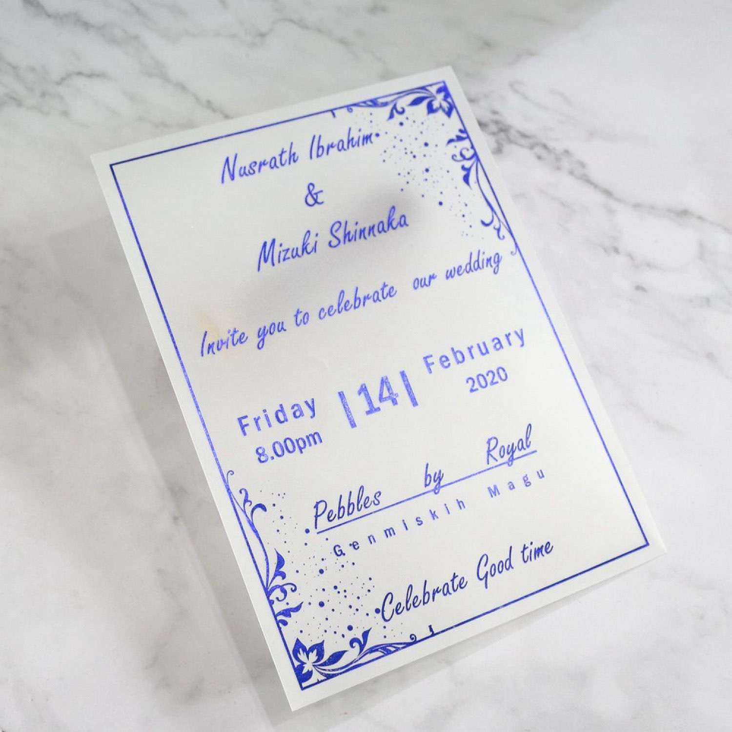 Vellum Paper Invitation Customized Latest Wedding Card 